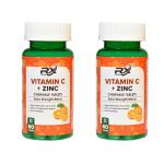 Team-RX Vitamin C+ Zinc Chewable Tablets with Citrus Bioflavonoids - 60 Tablets_(Pack of 2)