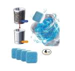 Avicii Brand Premium Washing Machine Cleaning Tablet Descaling Powder Tablets Washing Machine Deep Cleaner Deep Cleaner Tablet All Companies Front and Top Load -4 Count -Pack Of 4- REFRESH BLUE