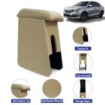 Kingsway Custom Fit Console Car Armrest, Suitable For Honda Amaze, Model Year : 2021 Onwards, Color : Beige, Wooden, 1 Piece