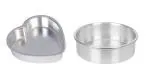 Whinsy Pack Of 2 Mould Bakeware Aluminium Heart & Round Shape Cake Mould