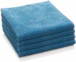 Auto Hub Microfiber Cloth - 4 pcs - 40x40 cms - 350 GSM Teal Blue - Thick Lint & Streak-Free Multipurpose Cloth - Microfiber Cleaning Cloth for Car & Bike Cleaning, Polishing, Washing & Detailing