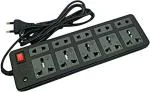 Sanhan ELECTRIC BOARD EXTENSION CORD POWER STRIP MULTI PLUG 10 socket 3m 10 Socket Extension Boards (Grey, 3 m)