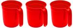 Gluman Red Plastic Mug 1.7 L (Set of 3)