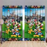 JAMUWAL Mickey mouse Polyester Polyester Blend Solid Digital Print Window Curtain Size 4 x 5 Pack of 2
