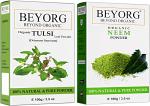 BEYORG Organic Tulsi Leaves and Neem Powder for Anti Acne and Pimples and Deep Cleansing - 200 g