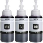 TEQUO 664 L200 Epson Black Pack of 3 Ink bottle for Compatible Printers:Epson L100 / L110 / L130 / L200 / L210 / L220 / L300 Black - Twin Pack Ink Bottle