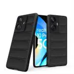 XOVO Back Cover for Realme 10 Pro Plus 5G (Black, Dual Protection, Silicon, Pack of 1)