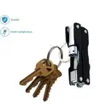 StealODeal Silver Black Multi Utility 9 In 1 Torch Key Chain