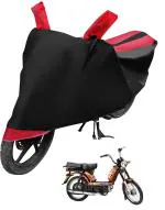 Auto Hub Bike Cover for TVS Heavy Duty Super XL , Dustproof UV Protection water resistant Custom Fit Cover-(Black-Red)