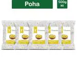 Trinetra Poha 2500 g (500g X 5 Pack) Flattened Rice