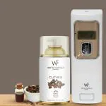 Wattle Castillo Automatic Room Freshener Spray Machine With 3 Selected Time Mode + Cloves 265ml Refill For Bathroom,Hospital,Hotel,Rastaurant Banquet Hall (Cloves)