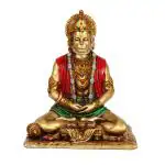 iklauti creation Meditating Lord Hanuman Idol