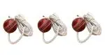 SUNLEY Hanging Cricket Ball | Leather Practice Cricket Ball with Rope