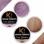 KINDED Pinkish Purple and Bronze Powder Loose Shimmer Glitter Eyeshadow for Women - Pack of 2, Each Pack 3 g