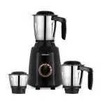 BAJAJ Military Series Finesse WITH LIFE TIME WARANTY ON BLADES 750 Mixer Grinder (3 Jars, Black)