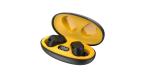 Swain TWS Earbuds with Touch Controls, Sleek Design , Powerful Battery Backup , Type C Charging port,350 MAH Battery Power Bank with Digital Display (Black / Yellow)