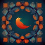 Love Creation A4 Size poster print for creative wall art- celestial-seascape-mural-with-dancing-dolphins-9799( Sticker)