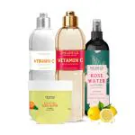 The Love Co. Vitamin C Body Wash, Vitamin C Body Lotion, Body Butter, Rose Water With Vitamin C Face Toner (Pack Of 4)