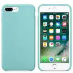M Cart Sea Blue Silicone Soft Back Cover Case For Apple Iphone 7 Plus, Iphone 8 Plus