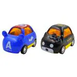 Humaira Mini Q Cute Cartoon Push & Go Pull Back Metal Die Cast Car Toy for Kids (Pack of 2)