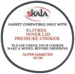 SKALA Gasket Compatible With 5 litres Inner Lid Pressure Cooker 140mm (Pack of 3)