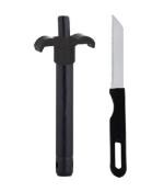 ProtosIndia.Net Stainless Steel Black Spark Lighter-knife