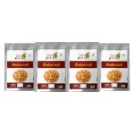 90's MILL All Natural Baked Bhakarwadi Crunchy, Light and Flavourful | Mouth-watering Button Bhakarwadi Snack | Mini Bhakarwadi Festival Season Diwali Rakhi Snack and Namkeen Savoury Snack-1Kg*4Pack