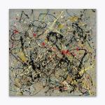 Tamatina Multicolor Jackson Pollock Art Number 18 Modern Abstract Dripped Canvas Painting-36X36 Inch