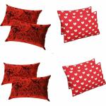 Divvay Homes Floral Pillows Cover (Pack of 8, 69 cm*46 cm, Multicolor)