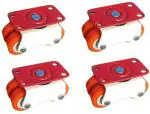 NXG 4 WHEELS MOVABLE CASTER ORANGE 4 PC. SET Appliance Furniture Caster (Pack of4)