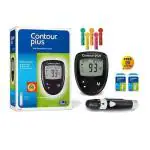 Saavi Urgicals Contour Plus Blood Glucose Monitoring System Glucometer with 20 Free Strips (Multicolour)