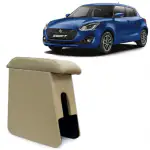 Assets Drive Armrest Maruti Suzuki Swift Custom Fit Wooden Console/Armrest Heavy Duty Color Beige