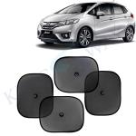 Kingsway Car Curtain Sticky Sun Shade Universal Use for Honda Jazz, 2014 - 2018 Model, Color : Black, Mesh, Pack of 4 Piece Car Sun Shades Blinds Cover