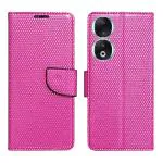 A D Enterprises Net Pink Flip Cover for Honor 90 5G | Magnetic Case | Shock Absorbent | Flip Cover Honor 90 5G