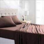 A Next Step Glace Cotton 240 TC Satin Stripe Lines Plain Supersoft King Size Double Bed Bedsheet with 2 Pillow Cover
