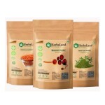 HerbsLand 100% Natural Beetroot (SuperFood) (Beta Vulgaris), Masoor Dal (Red Lentils-Seed) FacePack and Neem Leaf Powder For Face & Skin Care (100gm Each)