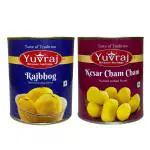 Yuvraj sweets Rajbhog & kesar cham cham combo pack (1 kg x 2 ) pack