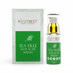 ROOTNEST Tea Tree Oil Anti-Acne Face Serum | Reduces Blackheads, Breakouts & Open Pores | With Witch Hazel & Aloe Vera | Natural & Organic | 50mL
