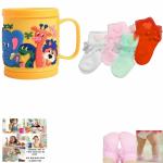 BBYARAJ 3D Silicone animals Cartoon Character Plastic Mugs Ideal For Kids Hot And Cold Beverages With Cute Colorful New Born Baby Cotton Fancy Socks For Infant Girls Cotton Bootie Frill/Lace/Grip 6-12 Months (Pack Of 4)