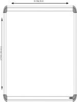 SHELFKING 1.5 X 2 Feet Non Magnetic Double Sided White Board & Chalk Board one Side White Marker & Reverse Side Green Chalk Board Surface + Duster + Marker & 30 cm Scale - Pack of 4 Units White, Green board (60 cm x 45 cm)