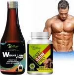 Fasczo Fast Weight Gainer/Body Building Weight Gain Capsule & Weight Gain Syrup Combo Weight Gainers/Mass Gainers (200.31 ml, No Flavour)