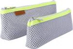 QIPS BD-653 Grey Net Pencil Pouch (Pack of 2)