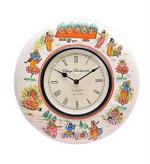 CraftVatika Multicolor Spiritual Theme Wall Clock 36.6 x 34.2 cm