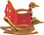 Babyjoys Baby Rocking Chair with Safety Bar and Arm Rest-Red&Yellow Suitable for Age up to 3 Years