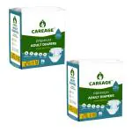 CAREAGE Premium Adult Diapers Medium, Waist Size (24