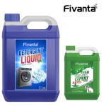 Fivanta Front Load Liquid Detergent 5L with Dishwash Gel 1L(Neam 1L + Front Detergent Liquid 5L)