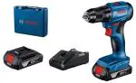 Bosch GSR 185-Li Professional Cordless Drill Driver, 2 x GBA 18 volts 2.0 Ah Battery, GAL18V-40 Quick Charger Professional, Carrying Case (Blue) (With 1 year Warranty)