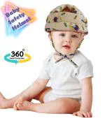 Pseudo Baby Full Protector, Baby Safety Helmet for Crawling and Walking, Baby Head Guard for Boys and Girls (Peach)