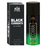 St.John Cobra Deodrant Sports 150 ml & Cobra Black Current 50ml Perfume Combo Gift Pack Perfume Body Spray - For Men & Women (200 ml, Pack of 2)
