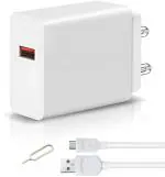 Badger Wall Charger Accessory Combo for Realme C25Y,Realme C25_Y Fast Charger like Realme Original Power Adapter Cable (White)